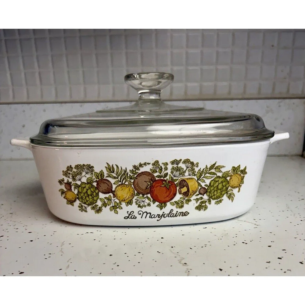 Vintage Corning Ware La Marjolaine Spice of Life AB 2 Qt Casserole Dish + Lid